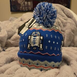 R2D2 Star Wars Blue and Gray Beanie